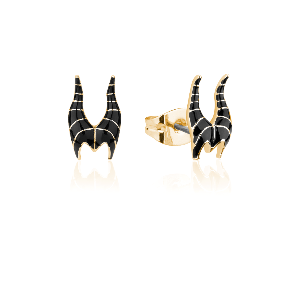 Maleficent Stud Earrings - Yellow Gold Plated